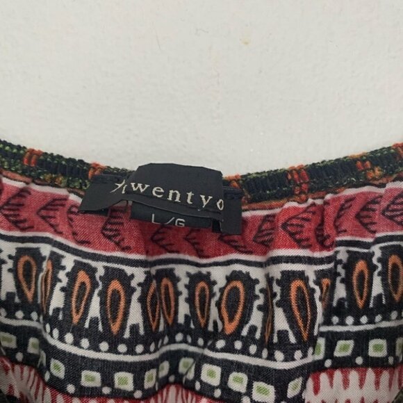 Forever 21 Boho Cami Top Festival Embroidered Tank White Orange L - Picture 3 of 7